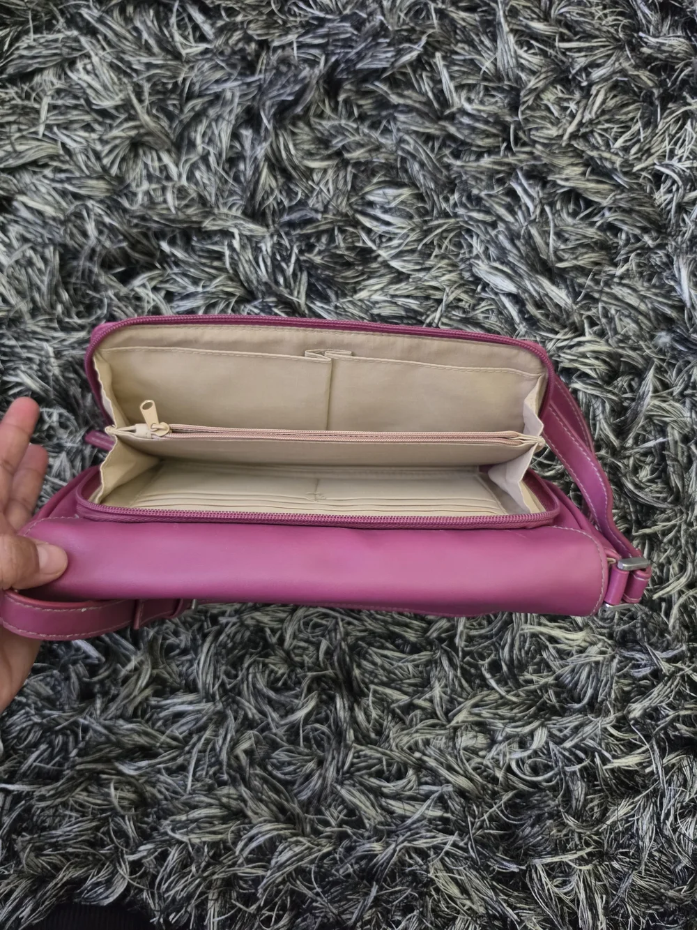 villager Magenta Convertible Shoulder Bag